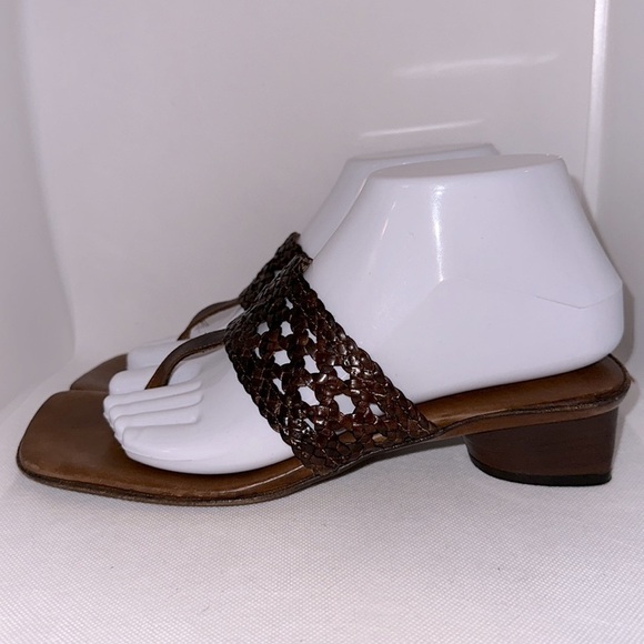 Sesto Meucci Braided Leather Sandals Size 8N - EUC - Picture 2 of 11